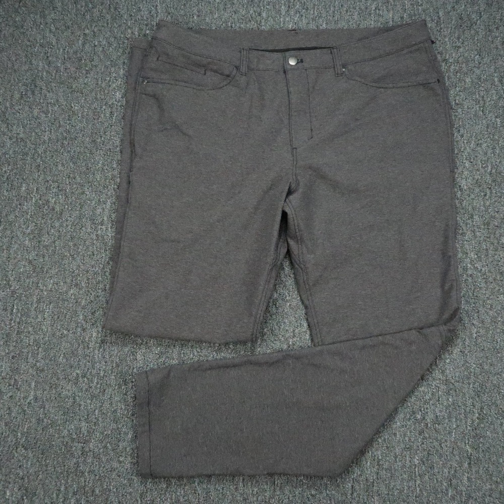 lululemon Pants Mens 38x34 Gray ABC Slim Tech Canvas 5 Pocket Straight Trouser